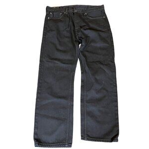 Levi's 505 Regular Fit Jeans Straight Leg black Denim Men's 38 X 30 Classic